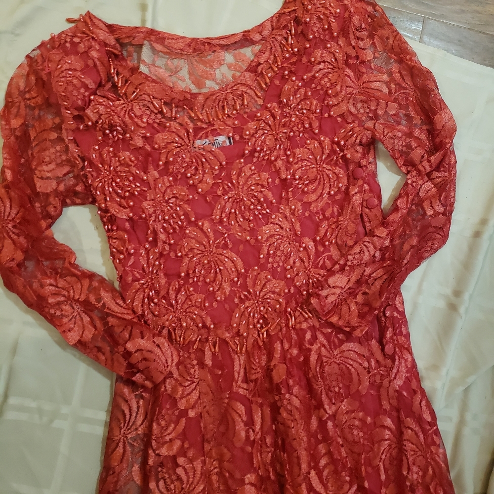 Orange Jasmine by K.V.M. Vintage Dress Size XS/S???